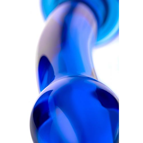 Двусторонний фаллоимитатор Sexus Glass, стекло, синий, 25 см Двусторонний фаллоимитатор Sexus Glass, стекло, синий, 25 см