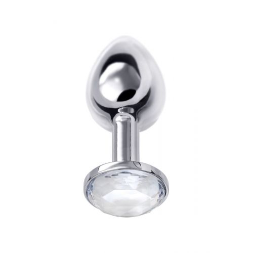 Анальная втулка Metal by TOYFA, металл, серебристая, с белым кристаллом, 7,5 см, Ø 3 см, 145 г Анальная втулка Metal by TOYFA, металл, серебристая, с белым кристаллом, 7,5 см, Ø 3 см, 145 г