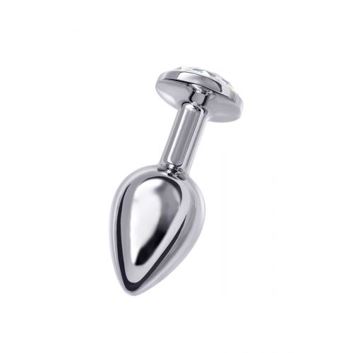 Анальная втулка Metal by TOYFA, металл, серебристая, с белым кристаллом, 7,5 см, Ø 3 см, 145 г Анальная втулка Metal by TOYFA, металл, серебристая, с белым кристаллом, 7,5 см, Ø 3 см, 145 г