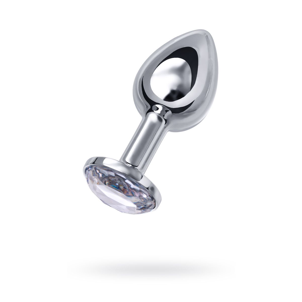 Анальная втулка Metal by TOYFA, металл, серебристая, с белым кристаллом, 7,5 см, Ø 3 см, 145 г Анальная втулка Metal by TOYFA, металл, серебристая, с белым кристаллом, 7,5 см, Ø 3 см, 145 г