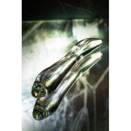 Двусторонний фаллоимитатор Sexus Glass, стекло, прозрачный, 22 см Двусторонний фаллоимитатор Sexus Glass, стекло, прозрачный, 22 см