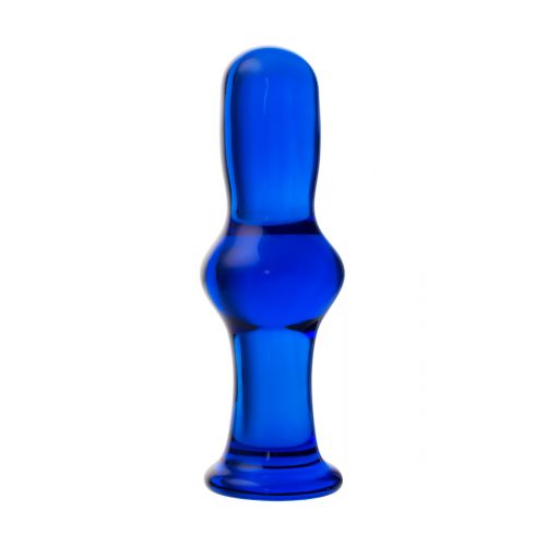 Анальная втулка Sexus Glass, стекло, синяя, 13,5 см, Ø 4,5 см