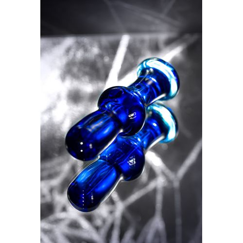 Анальная втулка Sexus Glass, стекло, синяя, 13,5 см, Ø 4,5 см