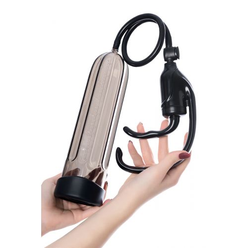 Помпа для пениса Sexus Men Expert, вакуумная, механическая, ABS пластик, чёрная, 25 см