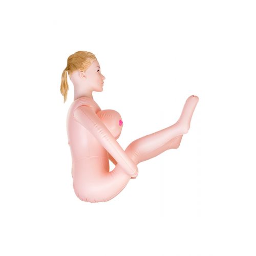 Кукла надувная Liliana с реалистичной головой, TOYFA Dolls-X, блондинка, с двумя отверстиями