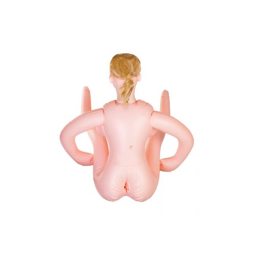 Кукла надувная Liliana с реалистичной головой, TOYFA Dolls-X, блондинка, с двумя отверстиями