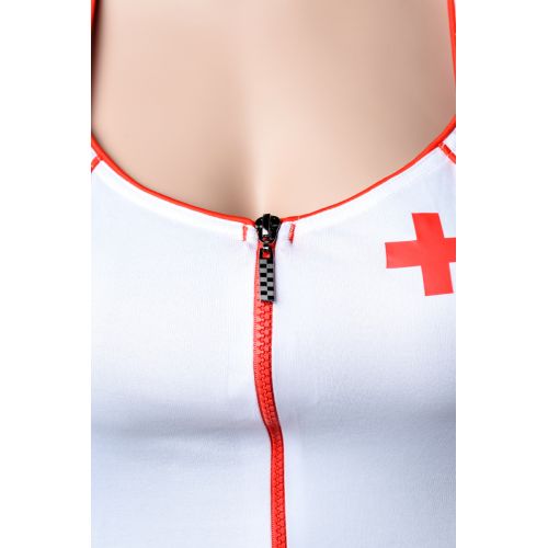 Костюм медсестры Candy Girl Angel (платье, стринги, головной убор, стетоскоп), белый, OS Костюм медсестры Candy Girl Angel (платье, стринги, головной убор, стетоскоп), белый, OS