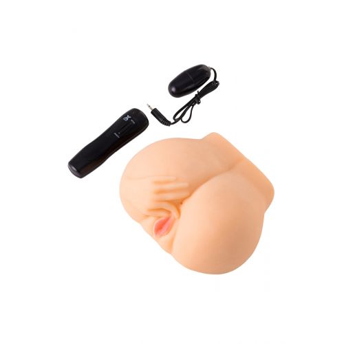 Мастурбатор с вибрацией реалистичный TOYFA Juicy Pussy Chantal, вагина и анус, телесный
