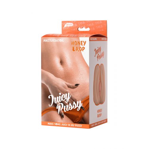 Мастурбатор реалистичный TOYFA Juicy Pussy Honey Drop, вагина, TPR, телесный, 15 см