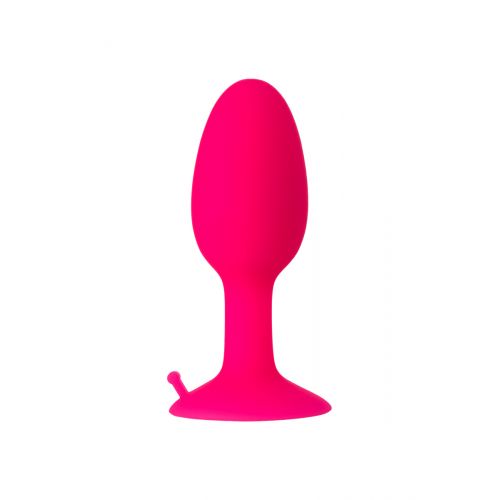 Анальная втулка TOYFA POPO Pleasure со стальным шариком внутри, силиконовая, розовая, 8,5 см