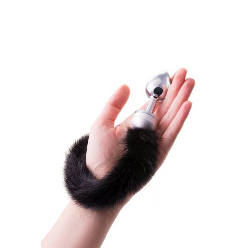 Анальная втулка Metal by TOYFA, металл, серебристая, с черным хвостом, 32 см, Ø 2,9 см, 175 г Анальная втулка Metal by TOYFA, металл, серебристая, с черным хвостом, 32 см, Ø 2,9 см, 175 г