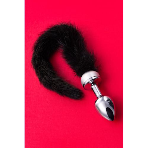 Анальная втулка Metal by TOYFA, металл, серебристая, с черным хвостом, 32 см, Ø 2,9 см, 175 г Анальная втулка Metal by TOYFA, металл, серебристая, с черным хвостом, 32 см, Ø 2,9 см, 175 г