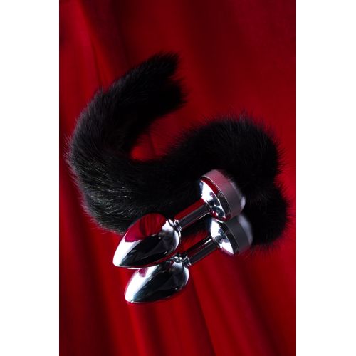 Анальная втулка Metal by TOYFA, металл, серебристая, с черным хвостом, 32 см, Ø 2,9 см, 175 г Анальная втулка Metal by TOYFA, металл, серебристая, с черным хвостом, 32 см, Ø 2,9 см, 175 г