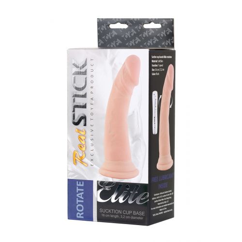 Ротатор TOYFA RealStick Elite ROTATE, телесный, 7 режимов ротации, 18,5 см