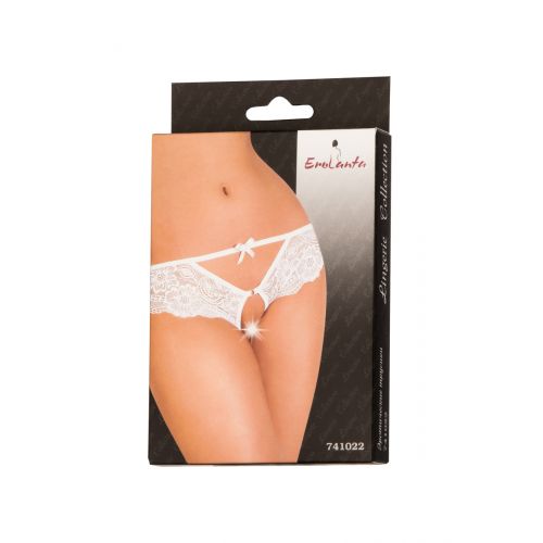 Эротические трусики (50-52) Erolanta Lingerie Collection, кружевные, белые