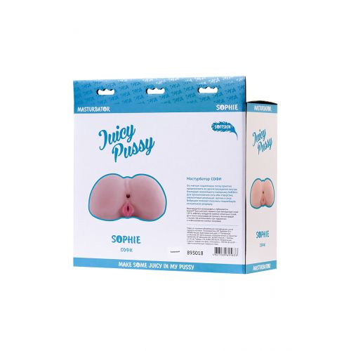 Мастурбатор реалистичный TOYFA Juicy Pussy Sophie с вибрацией , вагина и анус, TPR, 17 см