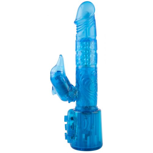 Вибратор с ротацией NMC Blue Dream с клиторальным стимулятором в форме «дельфина»