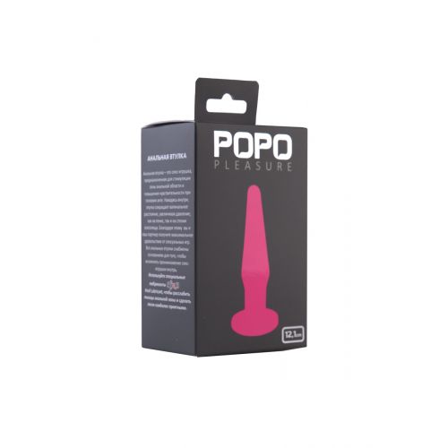 Анальная втулка TOYFA POPO Pleasure, TPR, розовая,12,1 см