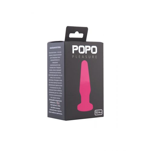 Анальная втулка TOYFA POPO Pleasure, TPE, розовая, 12,4 см