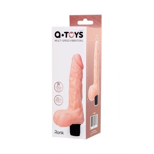 Реалистичный вибратор TOYFA A-Toys Multi-Speed, TPE, 20 см