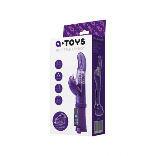 Вибратор с клиторальным стимулятором TOYFA A-Toys , Фиолетовый, 22,5 см Вибратор с клиторальным стимулятором TOYFA A-Toys , Фиолетовый, 22,5 см
