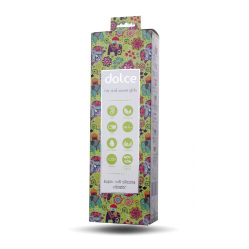 Вибратор TOYFA Dolce Mateo, силикон, зеленый, 16,5см