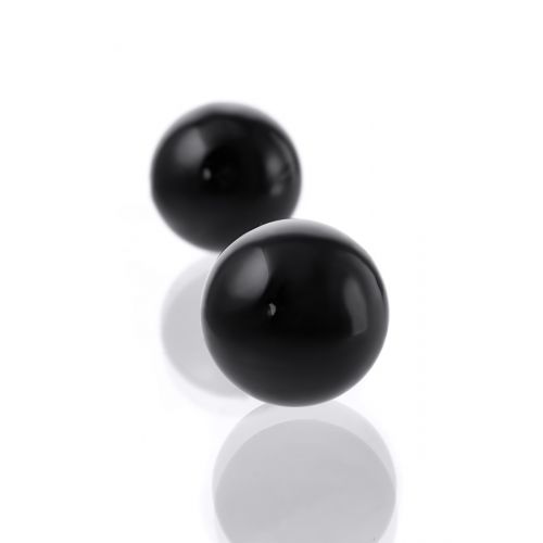 Вагинальные шарики Sexus Glass, стекло, чёрные, Ø 3,2 см