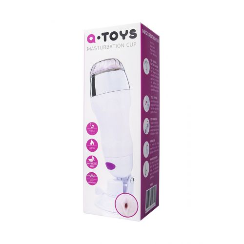 Реалистичный мастурбатор TOYFA A-toys с подогревом, TPR, 12 режимов вибрации