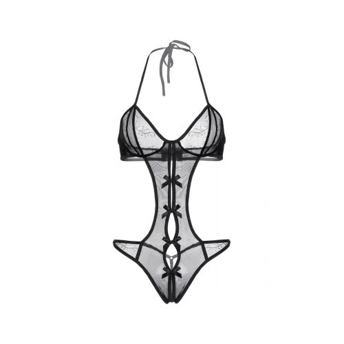 Эротическое боди-монокини Candy Girl, чёрное, OS Эротическое боди-монокини Candy Girl, чёрное, OS