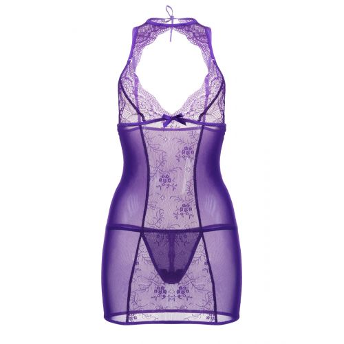 Комбинация Candy Girl Scarlett с фигурным декольте и стринги, фиолетовые, OS Комбинация Candy Girl Scarlett с фигурным декольте и стринги, фиолетовые, OS