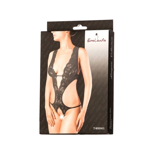 Эротическое боди (50-52) Erolanta Lingerie Collection с глубоким декольте, кружевное, черное Эротическое боди (50-52) Erolanta Lingerie Collection с глубоким декольте, кружевное, черное
