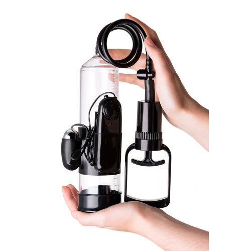 Помпа для пениса TOYFA A-Toys с вибрацией, PVC, чёрный, 22,8 см