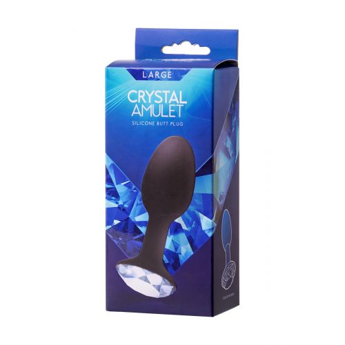 Анальная втулка Seven Creations с кристаллом, силикон+ABS пластик, черная, 10,7 см. Анальная втулка Seven Creations с кристаллом, силикон+ABS пластик, черная, 10,7 см.