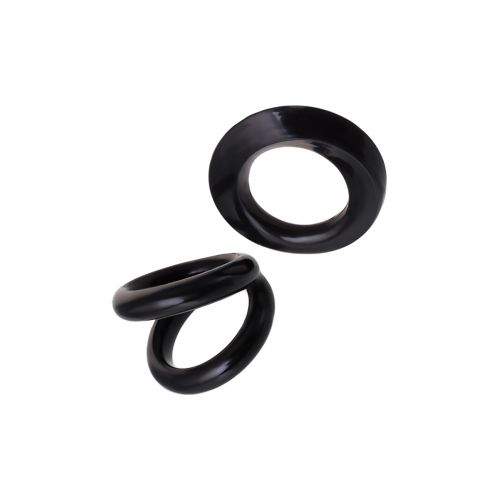 Набор колец эрекционных Seven Creations, силикон, черный