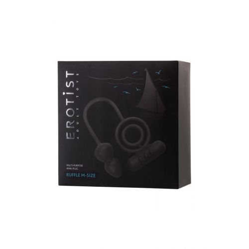 Анальная пробка с дополнительной стимуляцией Erotist, силикон, черная Анальная пробка с дополнительной стимуляцией Erotist, силикон, черная