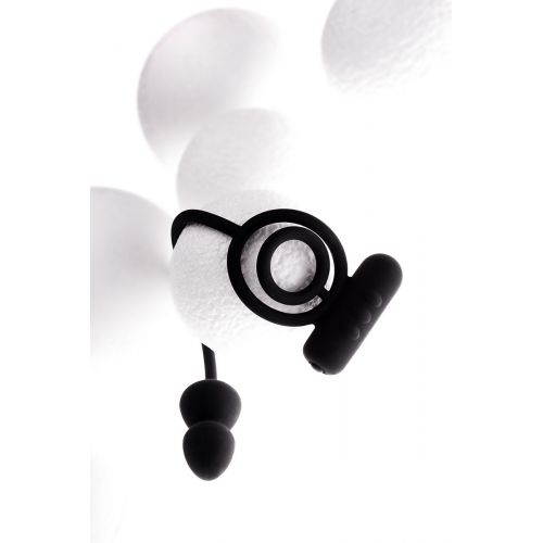 Анальная пробка с дополнительной стимуляцией Erotist, силикон, черная