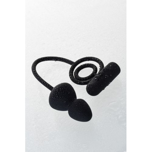 Анальная пробка с дополнительной стимуляцией Erotist, силикон, черная