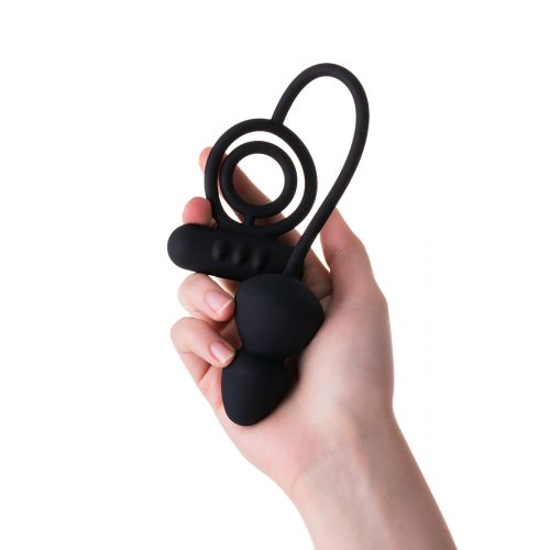 Анальная пробка с дополнительной стимуляцией Erotist, силикон, черная Анальная пробка с дополнительной стимуляцией Erotist, силикон, черная