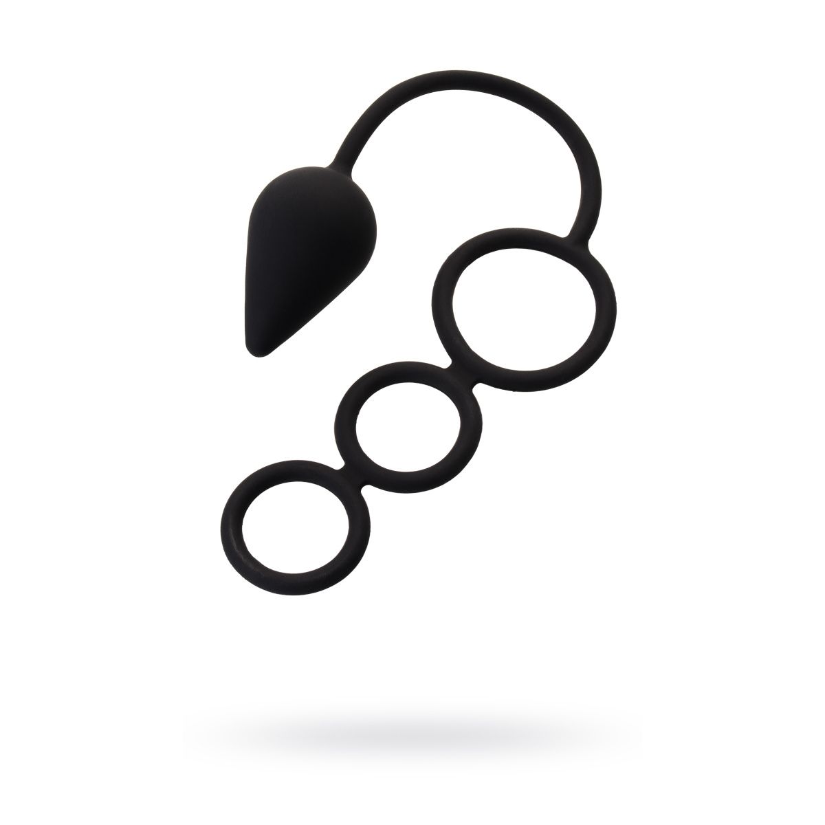 Анальная пробка с эрекционным кольцом Erotist, силикон, черная Анальная пробка с эрекционным кольцом Erotist, силикон, черная