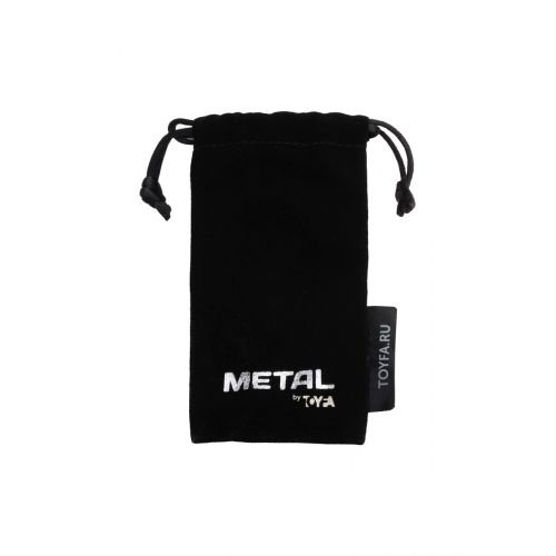 Анальный страз Metal by TOYFA, металл, серебристый, с кристаллом цвета рубин, 10 см, Ø 3 см