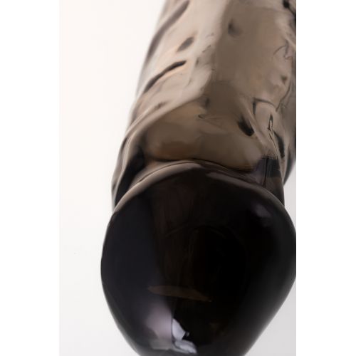 Насадка Toyfa XLover, для увеличения размера, TPE, черная прозрачная, 19.5 см