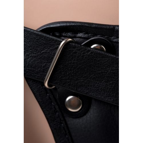 Страпон LoveToy с поясом Harness с 2 насадками, PVC, чёрный, 20 см Страпон LoveToy с поясом Harness с 2 насадками, PVC, чёрный, 20 см