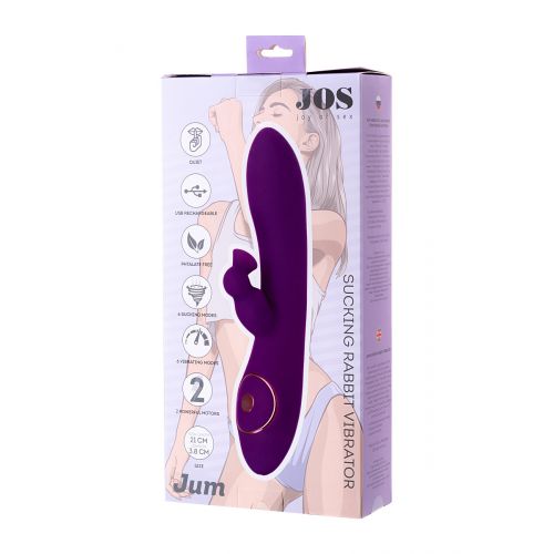 Вибратор с вакуумной стимуляцией клитора JOS JUM, силикон, фиолетовый, 21 см Вибратор с вакуумной стимуляцией клитора JOS JUM, силикон, фиолетовый, 21 см