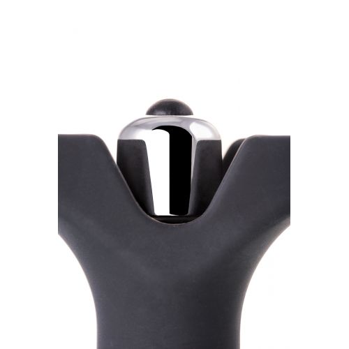 Анальная пробка с кольцом Erotist DISCOVERER, силикон, чёрный, 9 см, Ø3,7