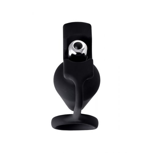 Анальная пробка с кольцом Erotist DISCOVERER, силикон, чёрный, 9 см, Ø3,7