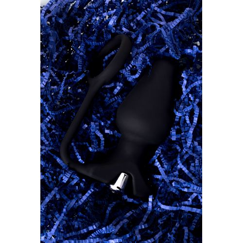 Анальная пробка с кольцом Erotist DISCOVERER, силикон, чёрный, 9 см, Ø3,7