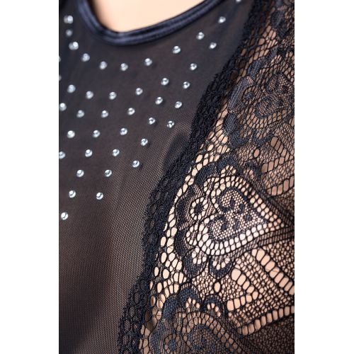 Платье со стразами Candy Girl Estelle и стринги, чёрные, XL Платье со стразами Candy Girl Estelle и стринги, чёрные, XL