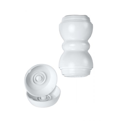 Мастурбатор нереалистичный, Smart, MensMax, TPE, белый, 14,5 см