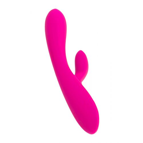 Вибратор Nalone Rhythm с клиторальным стимулятором, силиконовый, розовый, 21,6 см