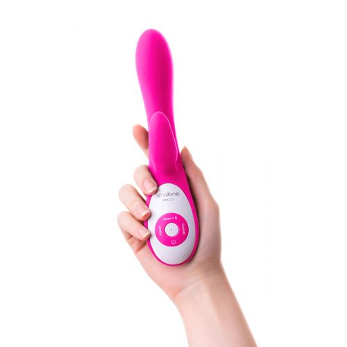 Вибратор Nalone Rhythm с клиторальным стимулятором, силиконовый, розовый, 21,6 см